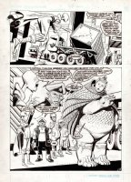 GARCIA-LOPEZ, JOSE LUIS - Atari Force #4 pg 13, 2/3rds w/ Babe & Morphea. Lettering on overlay Comic Art