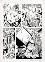 GARCIA-LOPEZ, JOSE LUIS - Atari Force #4 pg 14, large panels! Babe & Morphea. Lettering on overlay Comic Art