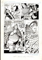GARCIA-LOPEZ, JOSE LUIS - Atari Force #4 pg 15, large panels! Morphea rescues Babe, who joins the Atari Force - 1984 Comic Art