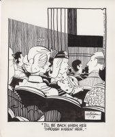 KETCHAM, HANK - Dennis The Menace daily, Dennis leaves film  kissing  11/14 1969 Comic Art