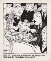 KETCHAM, HANK - Dennis The Menace daily, Dennis steals film popcorn, 2/5 1969 Comic Art