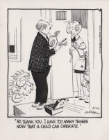 KETCHAM, HANK - Dennis The Menace daily, Dennis & door-to-door tool 8/24 1971 Comic Art