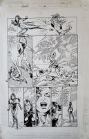 POLLARD, KEITH - Nick Fury, Agent of SHIELD #12 pg 19,  Madame Hydra kick boxes Comic Art