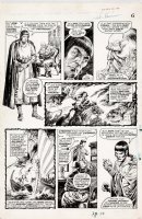 BUSCEMA, JOHN / ALCALA - Savage Sword of Conan #15 pg 6, Conan raids in flashback, lords plot  1976 Comic Art
