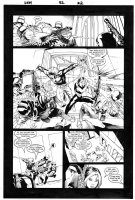 KUBERT, ANDY - Ultimate X-Men #52 pg 22, Rogue and Gambit get brutal! 2004 Comic Art