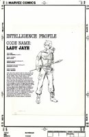 TRIMPE, HERB - G.I. Joe Order of Battle #1 pinup -  Lady Jaye - character profile 1986 Comic Art