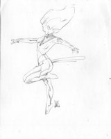 SMITH, PAUL - X-Men drawing, pencil of Phoenix 2005 Comic Art