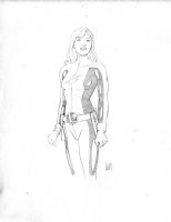 SMITH, PAUL - Legion drawing, pencil of Saturn Girl 2005 Comic Art
