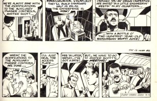 HARRIS, RON / LARRY NIVEN - Star Trek DBL dailies - Scotty & Ringworld aliens - 3/12 3/13- 1982 Comic Art