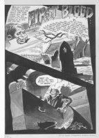 COLAN, GENE - Eerie #11 pg 1 Splash, Cousin Eerie  first Bood  Vampire 1966 Comic Art