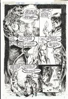 HOFFMAN, MIKE - Swamp Thing #102 pg 10, Peter Gross inks on acetate over board,  ST Abby & Tefe 1990 Comic Art