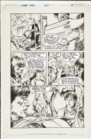 HOFFMAN, MIKE - Swamp Thing #102 pg 13, Peter Gross inks on acetate over board, ST and friends 1990 Comic Art