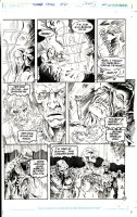 HOFFMAN, MIKE - Swamp Thing #102 pg 20, Peter Gross inks on acetate over board, ST Abby 1990 Comic Art