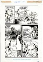 HOFFMAN, MIKE - Swamp Thing #102 pg 8, Peter Gross inks on acetate over board, ST Abby and Tefe 1990 Comic Art
