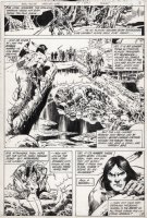 COLON, ERNIE & TONY DeZUNIGA - Warlord #48 pg 8, big panel, blonde sacrifice - first appearance of Arak Son of Thunder Comic Art