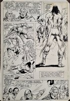 COLON, ERNIE & TONY DeZUNIGA - Arak Son of Thunder #4 pg 15, large Arak battles knight Comic Art