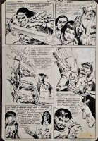 COLON, ERNIE & TONY DeZUNIGA - Arak Son of Thunder #4 pg 18, Arak beats knight Comic Art