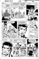 LaROCQUE, GREG - Powerman & Iron Fist #125 pg 29, PM & IF + Avengers team! - Death? of Iron Fist Issue Comic Art