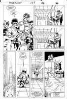 LaROCQUE, GREG - Powerman & Iron Fist #125 pg 32, PM & IF + Avengers team! - Death? of Iron Fist Issue Comic Art
