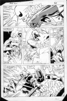 LaROCQUE, GREG - Powerman & Iron Fist #113 pg 16, Iron Fist tested by an iron-man Comic Art