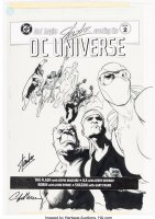 IMMONEN, STUART - Just Imagine Stan Lee Creates DC Universe #2 Cover, Superman Batman Wonder Woman Aquaman Green Lantern Robin Shazam Flash 2002 Comic Art