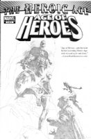 LEE, JAE - Age of Heroes #4 cover. Published right from the incredible pencils! Captain America is found on ice by the Black Panther! Logo on overlay Comic Art