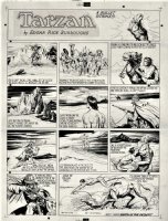 HOGARTH, BURNE - Tarzan Sunday 12/7 1941, Tarzan against Dagga Ramba!  A Bullet Strikes  Tarzan rides camel into desert battle vs Numali! Comic Art
