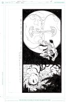 AUCOIN / DONOVAN, DEREC - Adv. of Superman #621 pg 15, big panel, Supes above Earth Comic Art