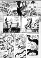 MANDRAKE, TOM / Alfredo Alcala - Swamp Thing #77 lrg pg 21, Constantine, Abby (autographed) Comic Art