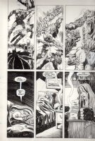 MANDRAKE, TOM / Alfredo Alcala - Swamp Thing #77 lrg pg 19, Swamp Thing beats doubles & Abby wakes up Comic Art