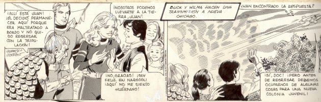 MORROW, GRAY - Buck Rogers daily #16, Buck & Wilma say goodbye & jet away! 1979 Comic Art