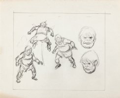 BUSCEMA, JOHN - Spider-Man series The Toad Design Sketches 1981 Comic Art