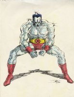 LEE, JAE - Colossus color drawing, early X-Men 1989 Comic Art