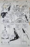 HANNIGAN, ED - New Teen Titans Annual #1 pg 35, Superman helped by Titans 1985 Comic Art