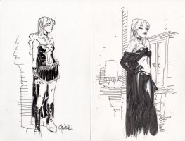 BACHALO, CHRIS - X-Men's Emma Frost - Black version / Dark (Punisher) version concepts  Comic Art