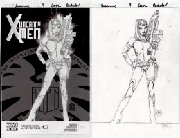 BACHALO, CHRIS - Uncanny X-Men #9 1st pencil cover, Dazzler in SHIELD 2013 Comic Art