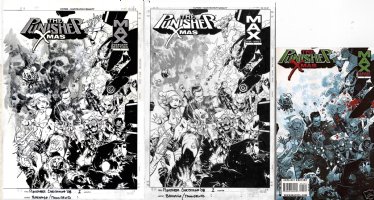 BACHALO, CHRIS - Punisher Max X-Mas #1 , Bloody Variant cover Comic Art