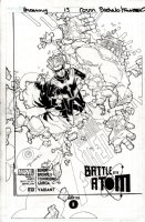 BACHALO, CHRIS - Uncanny X-Men V2 #13 cover, Phoenix 3 vs Iceman-Hulk,  BATTLE OF THE ATOM Comic Art