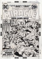 KIRBY, JACK - Mister Miracle #14 cover, Mr Miracle battles Madame Evil and the Satan Club! Comic Art