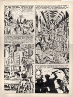 KIRBY, JACK - Star Spangled Comics #19 lrg pg 6, Newsboy Legion Scrapper witness Nazi troops & Gestapo take over NYC landmarks  1943 Comic Art