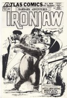 ADAMS, NEAL signed - IronJaw #2 Atlas cover, Neal's published Bear artwork 1975 Comic Art