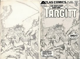 ROGERS, MARSHALL - Targitt #1 Atlas pencil cover, first Targitt - Boston Tea Party 1974 Comic Art