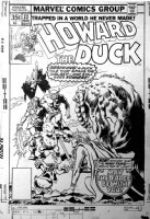 COLAN, GENE - Howard the Duck #22 cover, Howard & Manthing, Star Wars satire  Farce be with you  1977 Comic Art