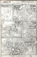 COLAN, GENE - Howard the Duck Magazine #7 pg 29, very rare uninked, pure pencil page by Conan! Howard & Beverly + Man-Thing Comic Art