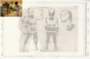 KIRBY, JACK - Herculoids: Mind Bender style guide, 3-view pencil art - HB 1981 Comic Art