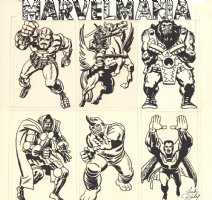 KIRBY, JACK - Marvelmania #1 character sheet - Ulik figure 1968-1969 Comic Art