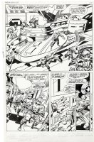 KIRBY, JACK / JOE SINNOTT - Tales of Suspense #94 large pg 6, AIM  attacks Captain America fighting MODOK 1967 Comic Art