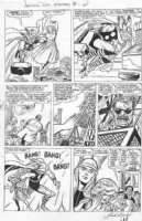 KIRBY, JACK - Journey Into Mystery #89 pg 11, Thor & early Jane Foster using flying powers - signed Comic Art