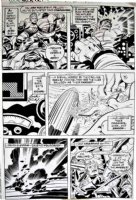 KIRBY, JACK - Justice Inc. #4 pg 17, pulp hero- The Avenger, signed Comic Art