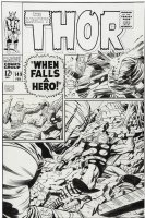 KIRBY, JACK - Mighty Thor #149 Cover - Thor vs Wrecker 1967 Comic Art